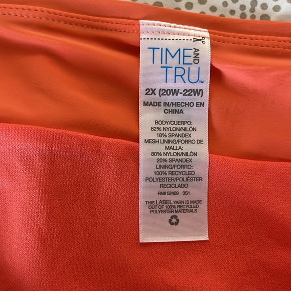 Time and Tru Women's and Women's Plus Solid Mid Rise Bikini Bottoms Size 2X - Picture 9 of 11